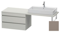 Тумба/шкафчик для консоли/столешницы Duravit DuraStyle под раковину 80х54,8х51,2 см, подвесная, ДСП, цвет: бетонно-серый/базальт, 2 выдвижных ящика, прямоугольная