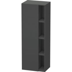 Пенал Duravit DuraStyle, 50x36x140 см, подвесной, (левый), с дверцей, с закрытыми/открытыми полками, цвет: графит матовый, в ванную комнату