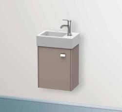 Тумба под раковину Duravit Brioso, 48,4х23,9х57 см, напольная, цвет: базальт/хром, 1 распашная дверца/одностворчатая, стеклянная полка, ДСП, прямоугольная, левая, в ванную комнату