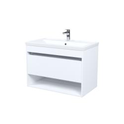 Тумба c раковиной IDDIS Zodiac X 455x815x549 мм цвет белый, подвесная, 1 выдвижной ящик/открытая полка, МДФ/ЛДСП, прямоугольная, в ванную комнату