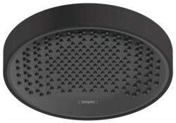 Верхний душ Hansgrohe Rainfinity 360 1jet, настенный/потолочный монтаж, круглый, с 1 режимом: PowderRain, размер 36 см, алюминий, цвет матовый черный/графит