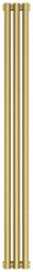 Радиатор отопления Сунержа Эстет-1 1200х135 3 секции, цвет состаренная латунь, универсальное подключение, нержавеющая сталь, трубчатый