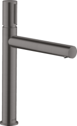 Смеситель для раковины/умывальника Axor Uno Select 200, однорычажный, фиксированный излив, длина излива 19,8 см, керамический, латунь, цвет шлифованный черный хром, с незапираемым сливным набором