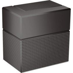 Вентиль Axor Edge запорный, скрытого монтажа, с алмазной огранкой, настенный, квадратный, латунь, цвет: полированный черный хром, встраеваемый/встроенный, для ванны/душа