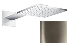 Верхний душ AXOR ShowerSolutions 250/250 1jet, с держателем, настенный монтаж, квадратный, с 1 режимом, размер 25х25 см, металлический, цвет: полированный никель, для душа/ванной
