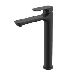 Смеситель для раковины/умывальника Raglo R03.15.06 однорычажный, высокий, неповоротный, фиксированный, излив длина 165 мм высота 250 мм латунь, цвет черный