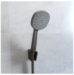 Душевая лейка IDDIS Optima Home, круглая, с 1 режимом, размер 98 мм, ABS-пластик, цвет графит, для душа/ванной