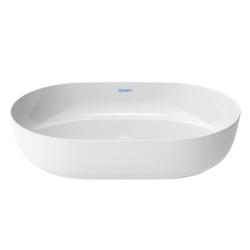 Раковина DURAVIT Luv WonderGliss 60х40х14 см, накладная, овальная, санфарфор, цвет белый глянцевый, без отверстия/площадки под смеситель, антигрязевое покрытие без перелива