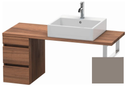 Тумба/шкафчик для консоли/столешницы Duravit DuraStyle под раковину 30х47,8х51,2 см, подвесная, ДСП, цвет: орех/базальт, 2 выдвижных ящика, прямоугольная
