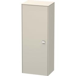 Пенал Duravit Brioso L, 27х19,6х91,1 см, подвесной/напольный, (левый), с дверцей/одностворчатый, с полкой, со стеклянными полками, цвет: серо-коричневый/хром, в ванную комнату