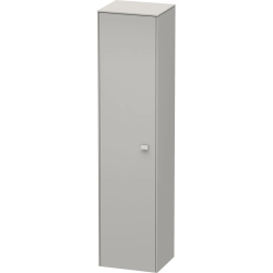 Пенал Duravit Brioso L, 42x36x177 см, подвесной, (левый), с дверцей, с полкой, со стеклянными полками, цвет: бетонно-серый, в ванную комнату