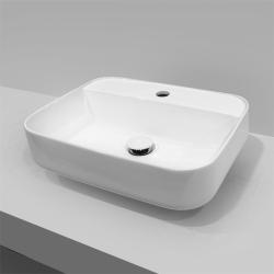 Раковина/умывальник Comforty, 50,5х40,5 см, накладная, прямоугольная, санфарфор, цвет белый, с отверстием под смеситель, без слив-перелива, умывальник