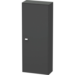 Пенал Duravit Brioso R, 52x24x133 см, подвесной, (правый), с дверцей, с полкой, со стеклянными полками, цвет: графит матовый/хром, в ванную комнату