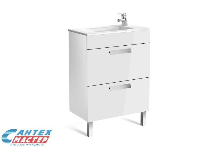 Тумба Roca Debba 60 подвесная белая с раковиной Debba Unik 60 ZRU9302708/32799H000