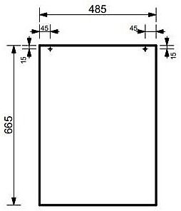 Панель боковая Эстет Грация 50 см, для ванны, ABS-пластик, цвет: белый, (экран для ванны) прямоугольный, торцевая панель, универсальная