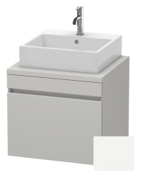 Тумба/шкафчик для консоли/столешницы Duravit DuraStyle под раковину 60х54,8х51,2 см, подвесная, ДСП, цвет: бетонно-серый/белый матовый, 1 выдвижной ящик, прямоугольная