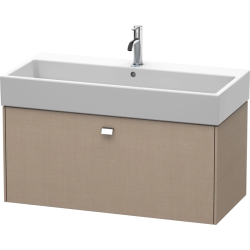 Тумба под раковину для консоли/столешницы Duravit Brioso 92х48х44,2 см, подвесная, ДСП, цвет: лен/хром, 1 выдвижной ящик, прямоугольная