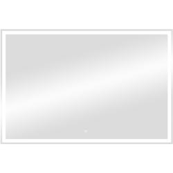 Зеркало Континент "Clamm Led", 100х70 см, с LED/ЛЕД-подсветкой, прямоугольное, выключатель сенсорный, для ванны, навесное/подвесное/настенное