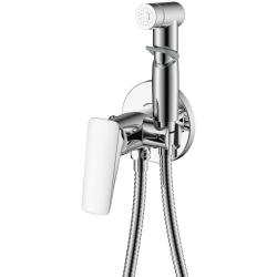 Смеситель с гигиеническим душем Olives Tarone 38131TN, встраиваемый, однорычажный, керамический, без излива, с гибким шлангом/лейкой, латунь, цвет хром