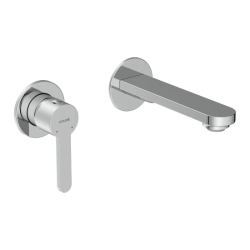 Смеситель для раковины/умывальника Cersanit Oliva встраиваемый/настенный, однорычажный, неповоротный, латунь, длина излива 150 мм, цвет хром