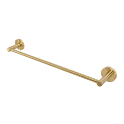 Полотенцедержатель Cezares Relax одинарный, 505 мм настенный, неповоротный, нержавеющая сталь/латунь, форма округлая, для полотенец, в ванную/туалет/душевую кабину, цвет брашированное золото