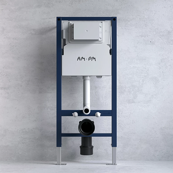Инсталляция для подвесного унитаза AM.PM PrimeFit без кнопки смыва, система для подвесного унитаза, со скрытым смывным бачком (бак), комплект, размеры рамы (каркас) 500x1230x150 мм