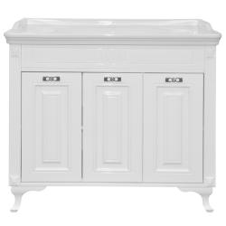 Тумба под раковину Azario MAGNOLIA 100, 100х50х88 см, цвет- белый, напольная, 3 распашные дверцы, МДФ/ЛДСП, шкафчик напольный, система плавного закрывания, прямоугольная