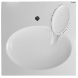 Раковина/умывальник Azario Elegance NEW, 60х60х10см, подвесная, квадратная, литьевой мрамор, цвет белый, с отверстием под смеситель, слив-перелив, умывальник