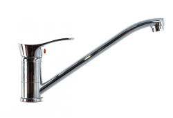 Смеситель для кухни/мойки LEDEME, однорычажный, поворотный, силуминовый, длина излива 226 мм, силумин, цвет хром