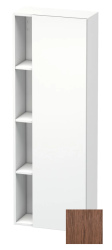 Пенал Duravit DuraStyle, 50x24x140 см, подвесной, (правый), с дверцей, с закрытыми/открытыми полками, цвет: орех темный/белый матовый, в ванную комнату
