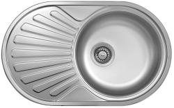 Мойка Ukinox Фаворит, 77х48 см, врезная, стальная, овальная, цвет нержавеющая сталь полированная, с отверстием под смеситель, слив-перелив, с крылом, правая/правосторонняя, для кухни Мойка Ukinox Фаворит, 77х48 см, врезная, стальная, овальная, цвет нержавеющая сталь полированная, с отверстием под смеситель, слив-перелив, с крылом, правая/правосторонняя, для кухни