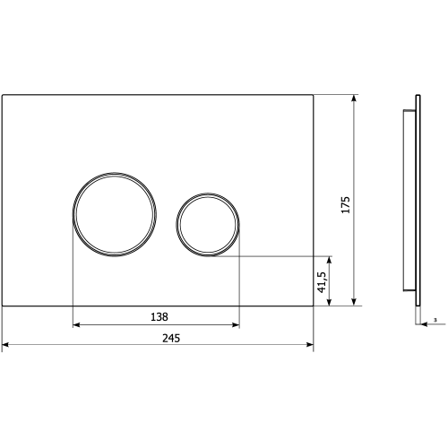 Кнопка смыва KK-POL Aquafiori Sfera прямоугольная, цвет шампань, нержавеющая сталь, клавиша управления для сливного бачка, инсталляции унитаза, двойная, механическая, панель, универсальная, размер 245х175х14 мм