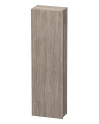 Пенал Duravit DuraStyle, 40x24x140 см, подвесной, (левый), с дверцей, с полкой, со стеклянными полками, цвет: сосна серебристая/белый матовый, в ванную комнату