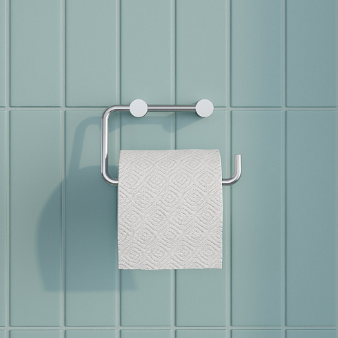 Держатель для туалетной бумаги IDDIS Petite, без крышки, сатин, настенный, сплав металлов, форма округлая, для туалета/ванной, бумагодержатель