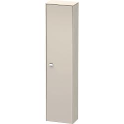 Пенал Duravit Brioso R, 27х19,6х133,1 см, подвесной/напольный, (правый), с дверцей/одностворчатый, с полками, со стеклянными полками, цвет: серо-коричневый/хром, в ванную комнату