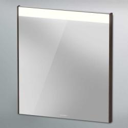 Зеркало Duravit Brioso, 62х70х3,5 см с LED/ЛЕД-подсветкой, прямоугольное, подвесное/настенное, цвет рамы: дуб черный, настенный выключатель, для ванной