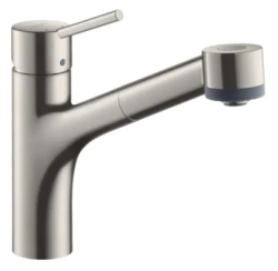 Смеситель для кухни/мойки Hansgrohe Talis M52, 170 sBox 2jet, однорычажный, керамический, с поворотным/вытяжным изливом, длина 22,2 см, латунь, цвет под сталь Смеситель для кухни/мойки Hansgrohe Talis M52, 170 sBox 2jet, однорычажный, керамический, с поворотным/вытяжным изливом, длина 22,2 см, латунь, цвет под сталь