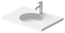 Раковина DURAVIT Cape Cod WonderGliss 70х50х14 см, накладная, прямоугольная, керамика DuraCeram, цвет белый, 1 отверстие под смеситель, антигрязевое покрытие, без перелива