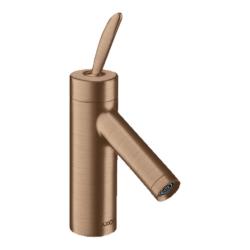 Смеситель для раковины Axor Starck Classic 70, однорычажный, фиксированный излив, длина излива 10,6 см, керамический, латунь, цвет шлифованное красное золото, со сливным гарнитуром