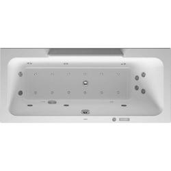 Ванна Duravit D-Code 170х70 см гидромассажная, встраиваемая, акриловая, цвет: белый, с ножками/сливом-переливом, без фронтальной панели, прямоугольная, центральный выпуск, с системой гидромассажа Jet Project, с одним наклоном для спины