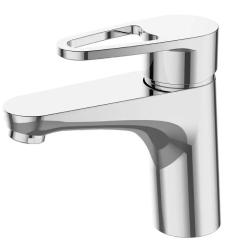 Смеситель для раковины/умывальника VIEIR, однорычажный, неповоротный, керамический, длина излива 113 мм, латунь, цвет хром