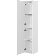 Пенал BelBagno Aurora, 33х30х160 см, подвесной, левый, 2 распашные двери/2 полки внутри, механизм доводчика, цвет белый матовый, в ванную комнату, левосторонний