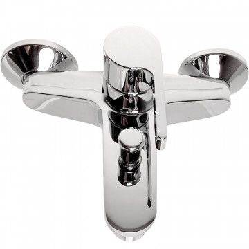 Смеситель для ванны/душа Webert DoReMi однорычажный, хромированный, настенный, излив 166 мм, неповоротный, латунь, цвет хром