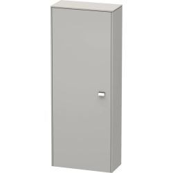 Пенал Duravit Brioso L, 52x24x133 см, подвесной, (левый), с дверцей, с полкой, со стеклянными полками, цвет: бетонно-серый/хром, в ванную комнату