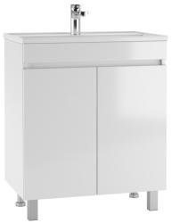 Тумба под раковину Домино Норма Айсберг 70, 670х435х690 мм, цвет- белый, напольная, 2 распашные дверцы, ЛДСП/МДФ, шкафчик напольный, под умывальник, прямоугольная