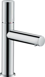 Смеситель для раковины/умывальника Axor Uno 110, однорычажный, с рукояткой zero, фиксированный излив, длина излива 12,3 см, керамический, латунь, цвет хром, с незапираемым сливным набором