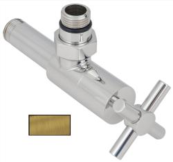 Вентиль Сунержа угловой крест G 1/2" НР х G 1/2", цвет состаренная латунь
