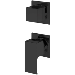 Смеситель для душа Cezares Porta, встраиваемый, на 3 выхода, однорычажный, без излива, керамический, латунь, внутренний (скрытый монтаж), цвет черный матовый