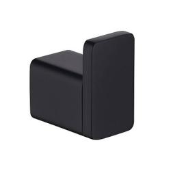 Крючок одинарный Raglo R301.05.06 настенный, нержавеющая сталь, форма квадратная, для полотенец/халатов в ванную/туалет/душевую кабину, цвет черный