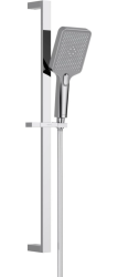 Душевой гарнитур Aquatek Либра наружного монтажа, высота 700 мм, цвет хром, комплект: стойка/лейка/шланг, нержавеющая сталь/пластик